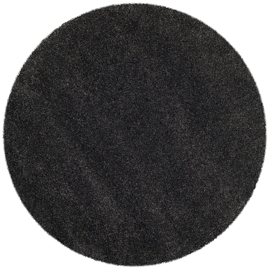 Safavieh Milan Dark Gray Round Indoor Machine Made Throw Rug Safavieh Milan Dark Gray Round Indoor Machine Made Throw Rug Common 3 X Actual Ft Dia