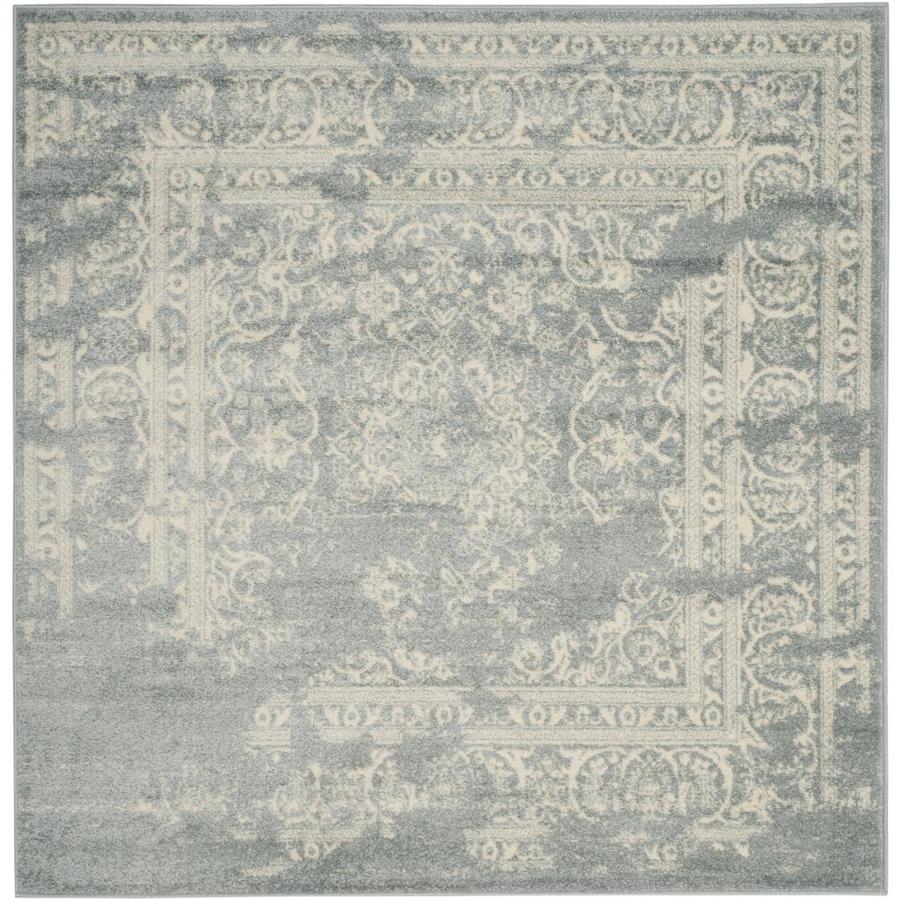 Safavieh Adirondack Plaza Slate Ivory Square Indoor Machine Made