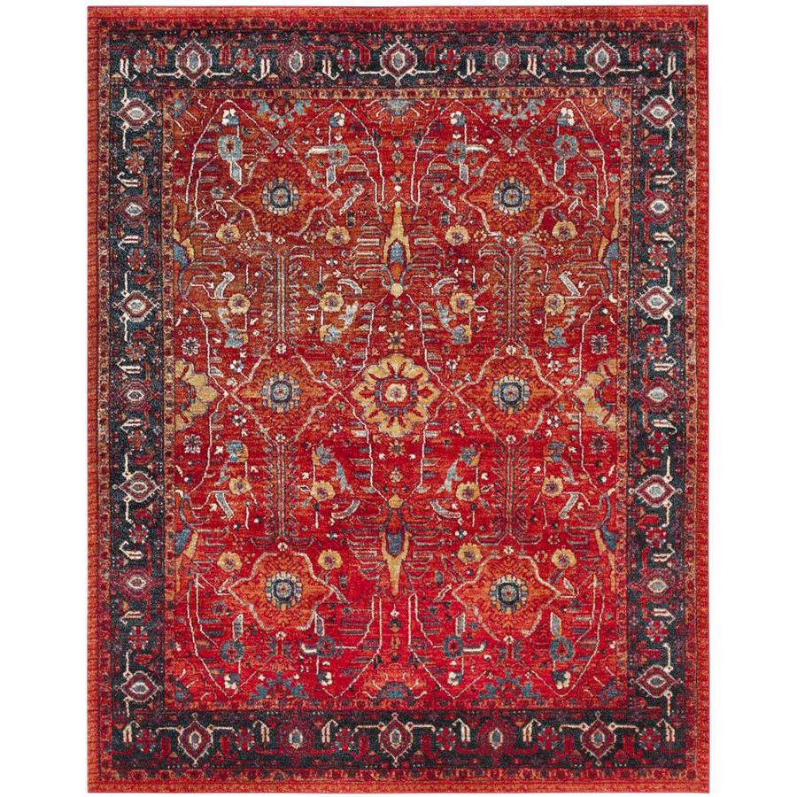 Safavieh Vintage Hamadan Sultan Orange Navy Indoor Lodge Area Safavieh Vintage Hamadan Sultan Orange Navy Indoor Lodge Area Rug Common 8 X