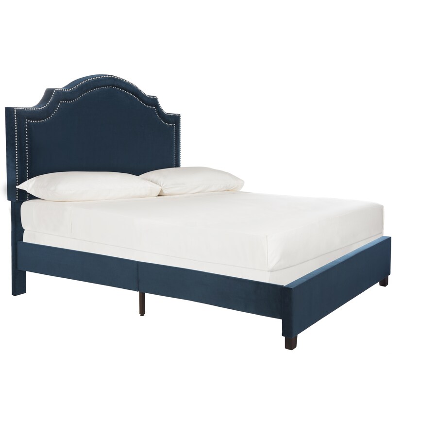 Safavieh Theron Navy Queen Bed Frame At Com Safavieh Theron Navy Queen Bed Frame