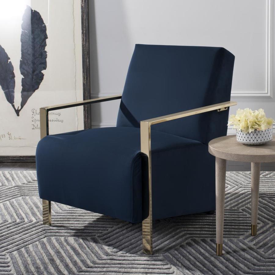 Safavieh Orna Casual Navy Accent Chair at Lowes.com