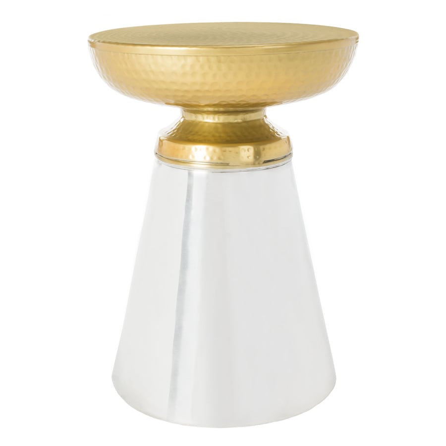 Safavieh Dov Drum Side Table Gold At Lowes Com