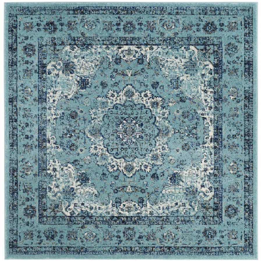 Safavieh Evoke Savoy Light Blue Square Indoor Oriental Safavieh Evoke Savoy Light Blue Square Indoor Oriental Area Rug Common