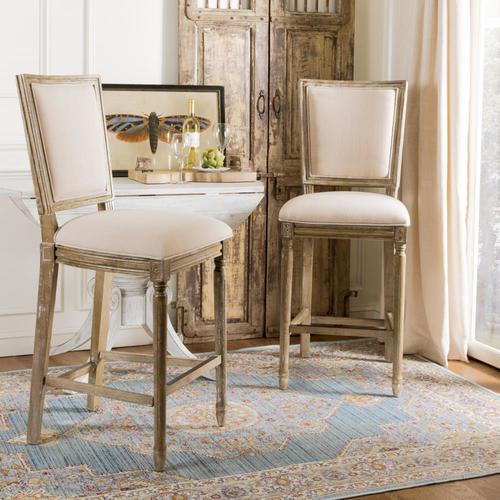 Safavieh Buchanan Beige Bar Stool at Lowes.com