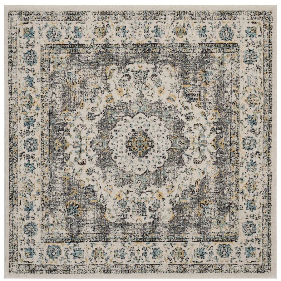 Safavieh Evoke Savoy Gray Gold Square Indoor Machine Made Vintage Safavieh Evoke Savoy Gray Gold Square Indoor Machine Made Vintage Area Rug Common 5 X Actual 1 Ft W L