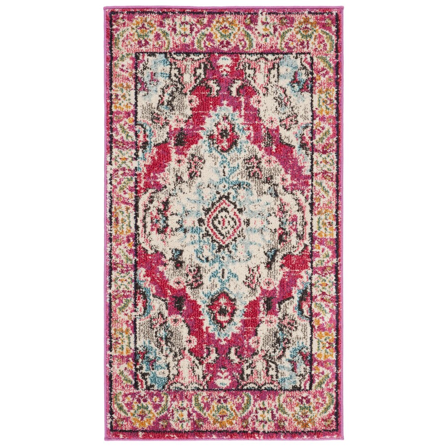 Safavieh Monaco Mahal Pink Indoor Oriental Throw Rug Common 2 Safavieh Monaco Mahal Pink Indoor Oriental Throw Rug Common 2 X 4 Actual