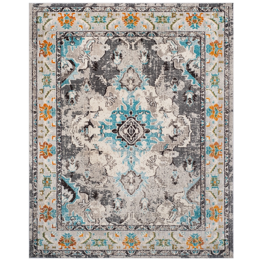 Safavieh Monaco Mahal Gray Light Blue Rectangular Indoor