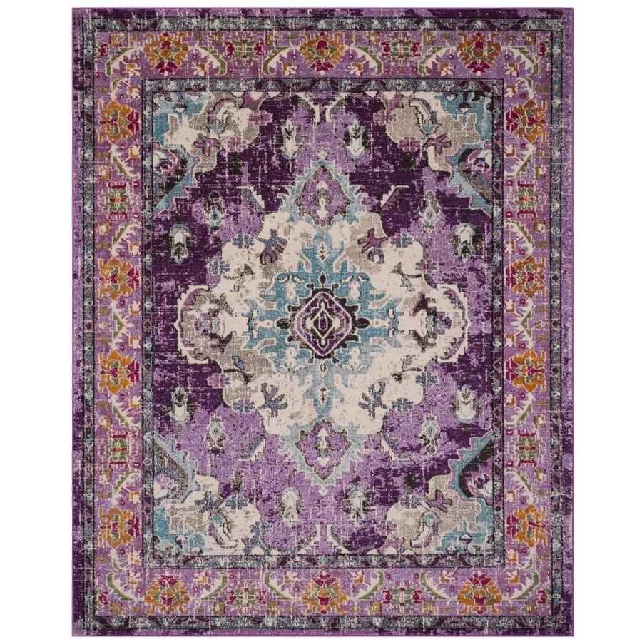 Safavieh Monaco Mahal Violet Light Blue Indoor Oriental Area Safavieh Monaco Mahal Violet Light Blue Indoor Oriental Area Rug Common 7 X