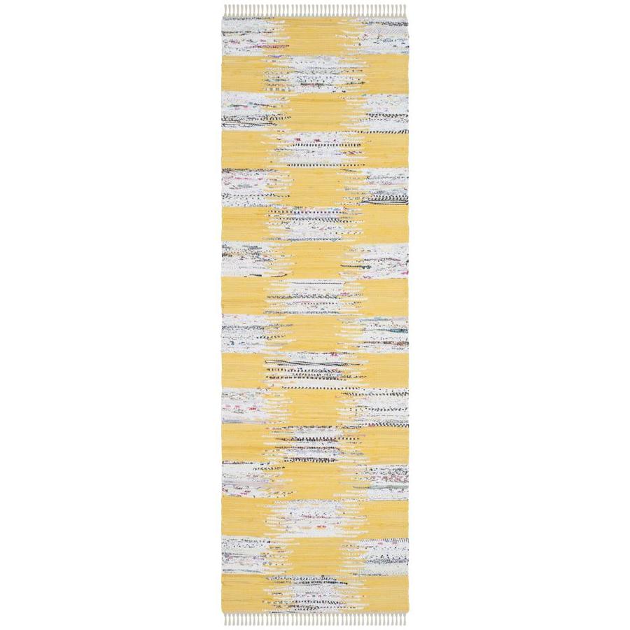 23 x 7 Safavieh Montauk Collection MTK721C Yellow and Orange Runner
