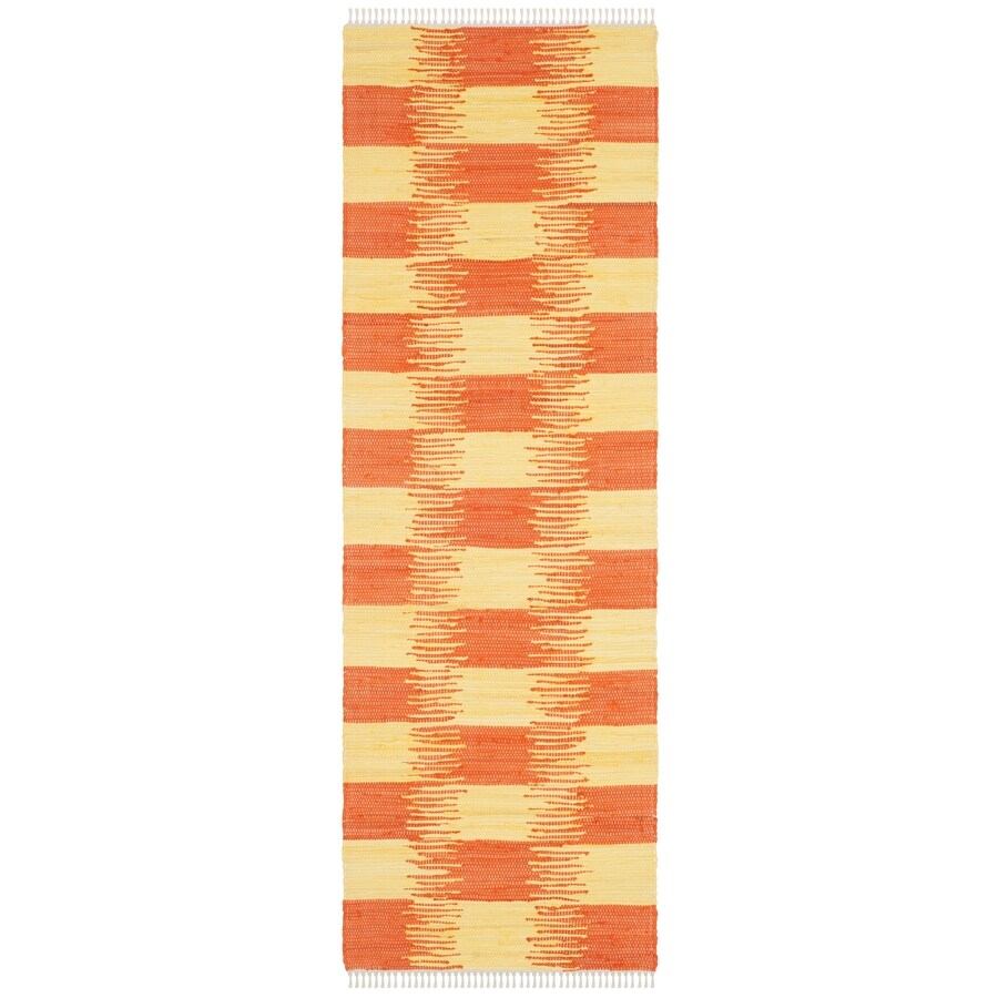 23 x 7 Safavieh Montauk Collection MTK721C Yellow and Orange Runner