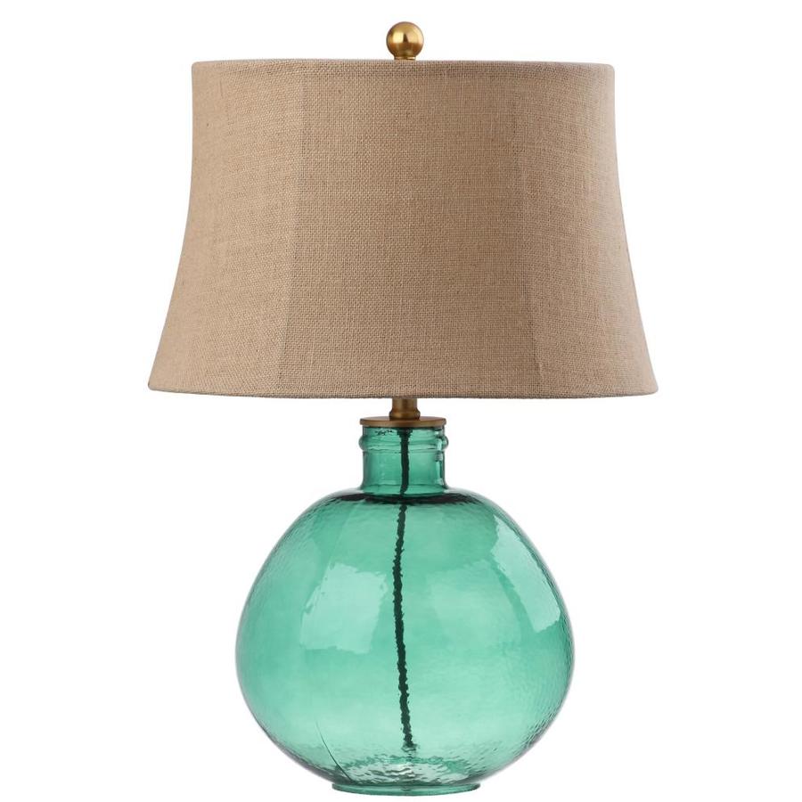 Safavieh Rasby 27-in Green Rotary Socket Table Lamp with Fabric Shade ...