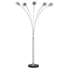 Safavieh Gerrit 88-in Chrome Foot Switch Multi-head Floor Lamp with Metal Shade