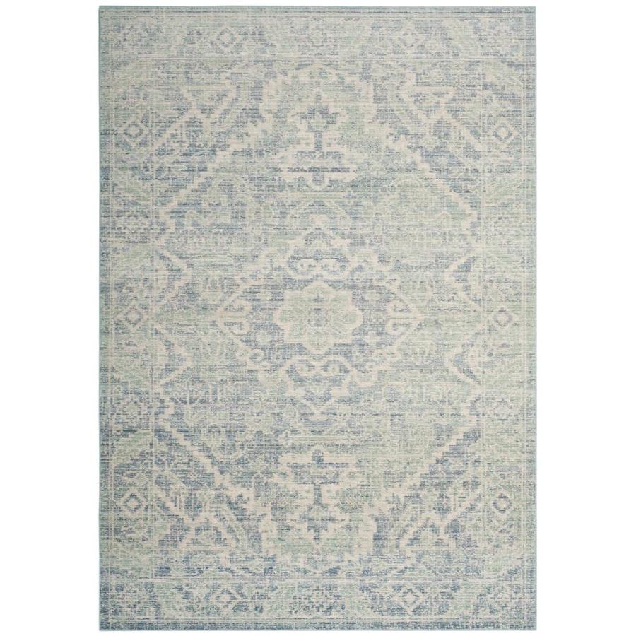 Safavieh Windsor Simya Seafoam Blue Indoor Oriental Area Rug Safavieh Windsor Simya Seafoam Blue Indoor Oriental Area Rug Common 9 X 13