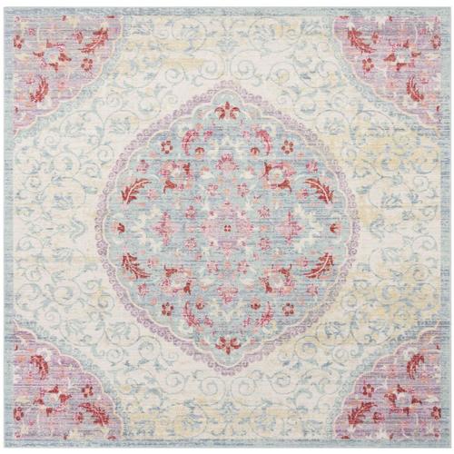 Safavieh Windsor Talieh 6 x 6 Light Gray/Blue Square Indoor Distressed