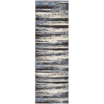 Safavieh Retro Kingston Cream Blue Rectangular Indoor Machine Made