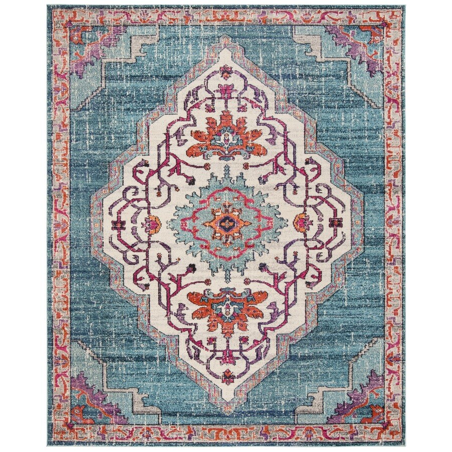Safavieh Monaco Celeste 9 x 12 Blue/Multi Indoor Distressed/Overdyed