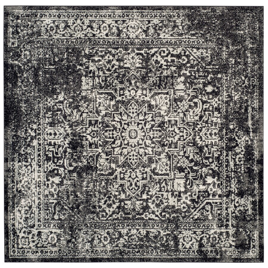 Safavieh Evoke Isla Black Gray Square Indoor Machine Made Vintage