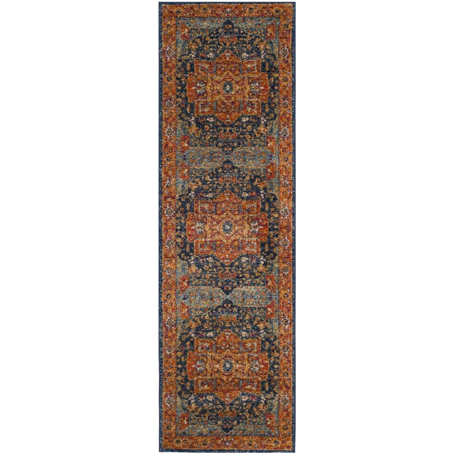 Safavieh Evoke Livia Blue Orange Rectangular Indoor Machine Made