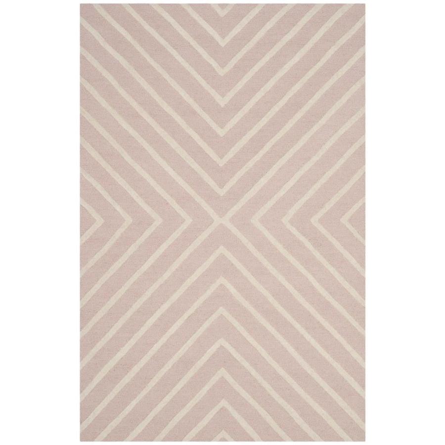 Safavieh Kids X Pattern Pink Ivory Rectangular Indoor Safavieh Kids X Pattern Pink Ivory Rectangular Indoor Handcrafted Area Rug Common 4 6 Actual Ft W L