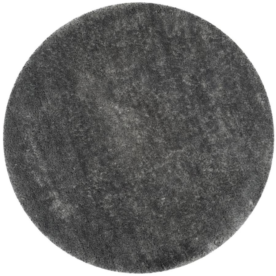 Safavieh Luxe Gray Round Indoor Handcrafted Area Rug Common 8