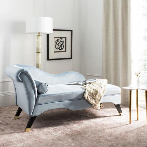 Safavieh Caiden Modern Slate Blue/Black Velvet Chaise ... Safavieh Caiden Modern Slate Blue/Black Velvet Chaise ... on Safavieh Chaise Lounge id=41101