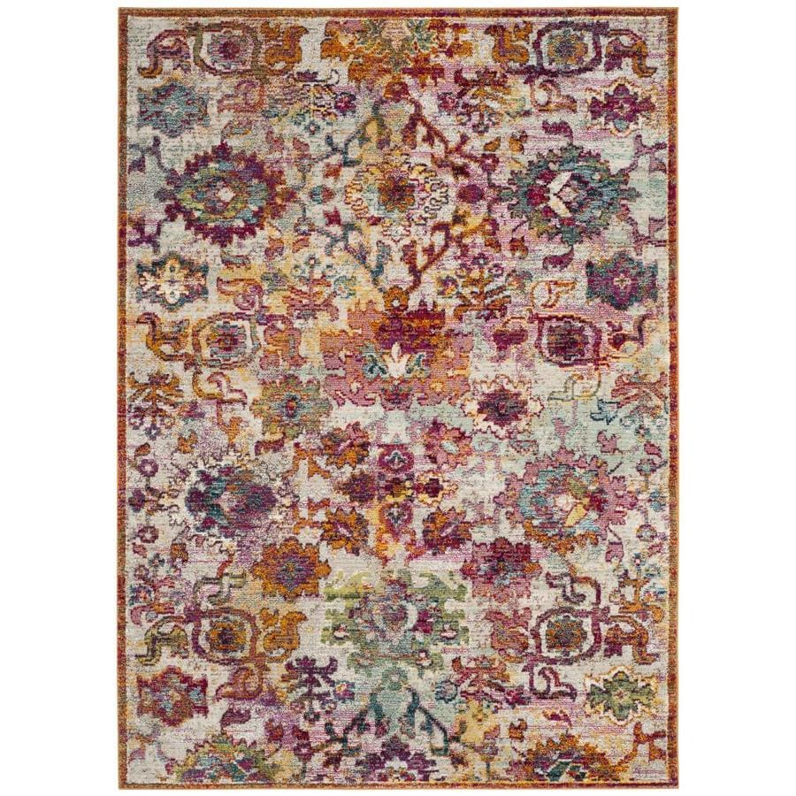 Safavieh Savannah Cream Orange Indoor Distressed Area Rug Safavieh Savannah Cream Orange Indoor Distressed Area Rug Common 6 X 9
