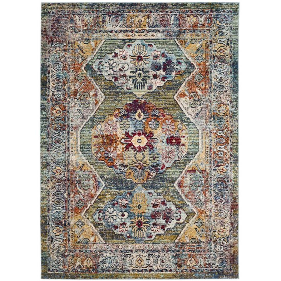 Safavieh Savannah Green/Gray Indoor Distressed Area Rug 5 x 8