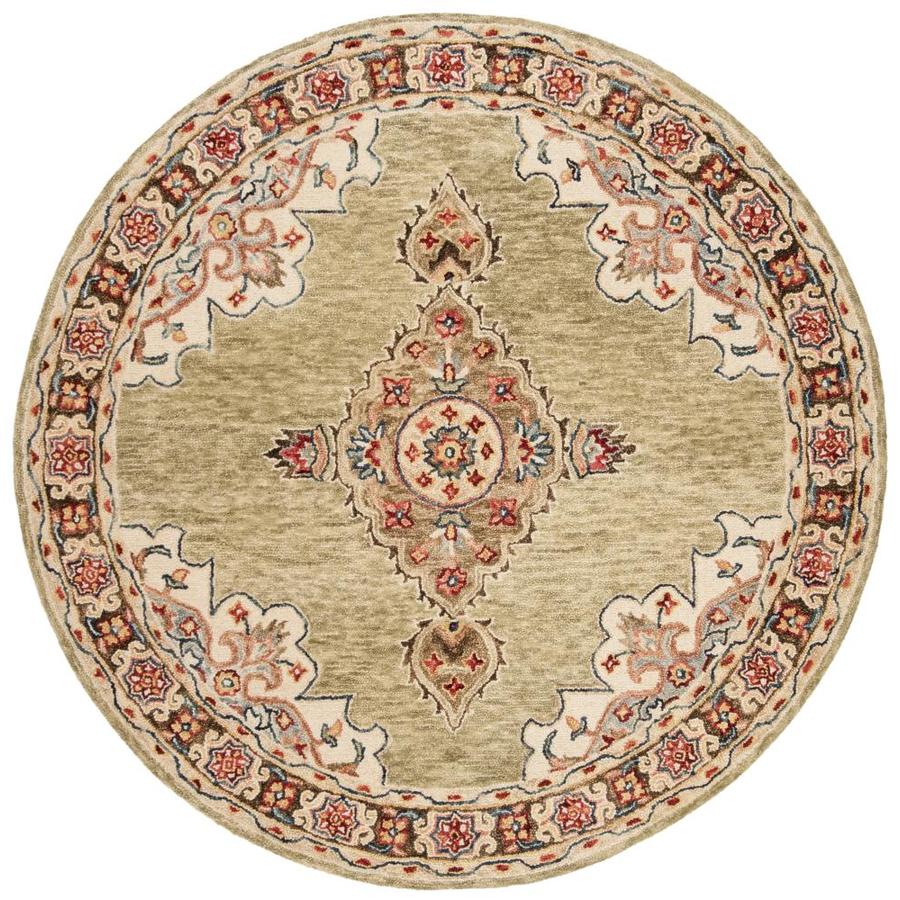 Safavieh Aspen Sage/Brown Round Indoor Handcrafted Global Area Rug