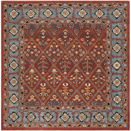 Safavieh Heritage Latur Red Blue Square Indoor Handcrafted
