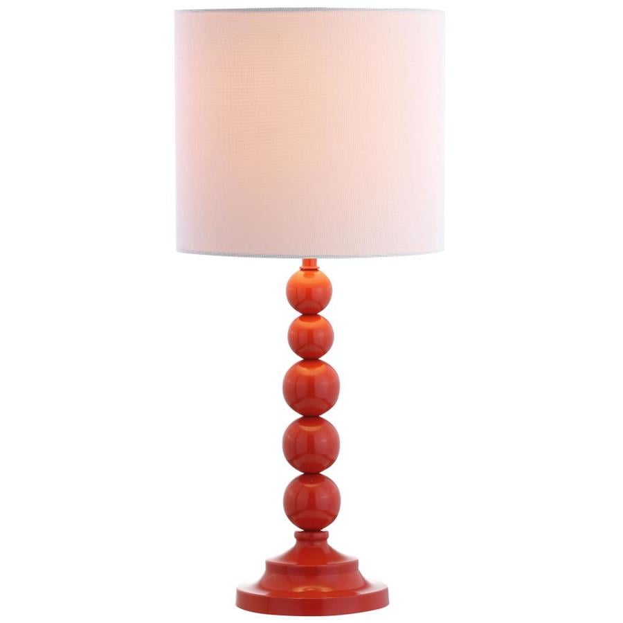 Safavieh Almeria 20-in Orange Table Lamp with Fabric Shade at Lowes.com