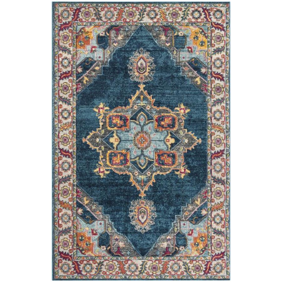 Safavieh Merlot Peri Blue/Multi Rectangular Indoor MachineMade Oriental Area Rug 4 x 6