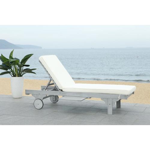Safavieh Newport Wood Stationary Chaise Lounge Chair S With White
