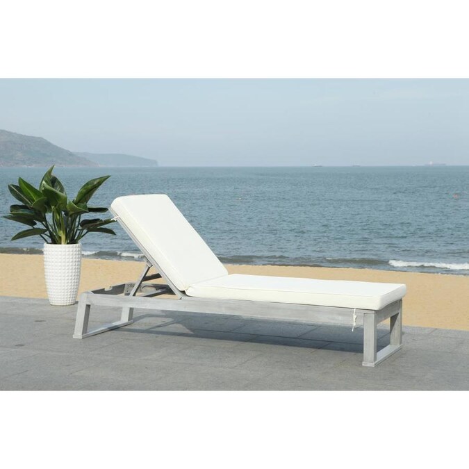 Safavieh Solano Gray Woven Wood Stationary Chaise Lounge ... Safavieh Solano Gray Woven Wood Stationary Chaise Lounge ... on Safavieh Chaise Lounge id=48032