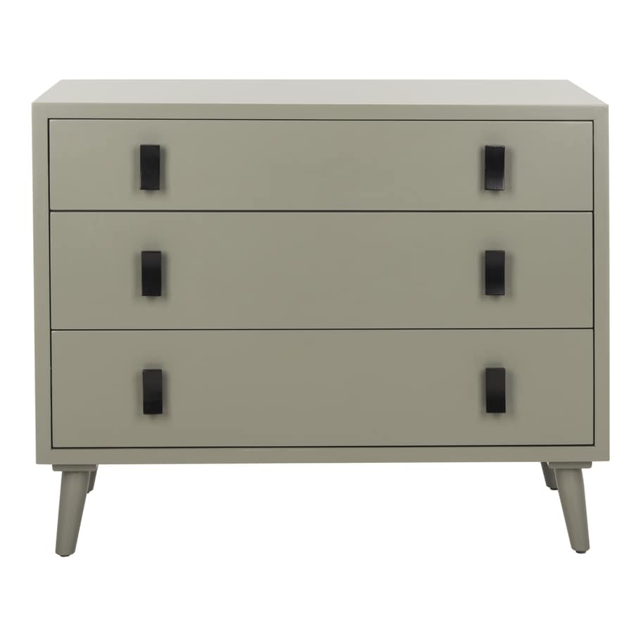 Safavieh Blaize Dark Gray Black 3 Drawer Chest At Lowes Com