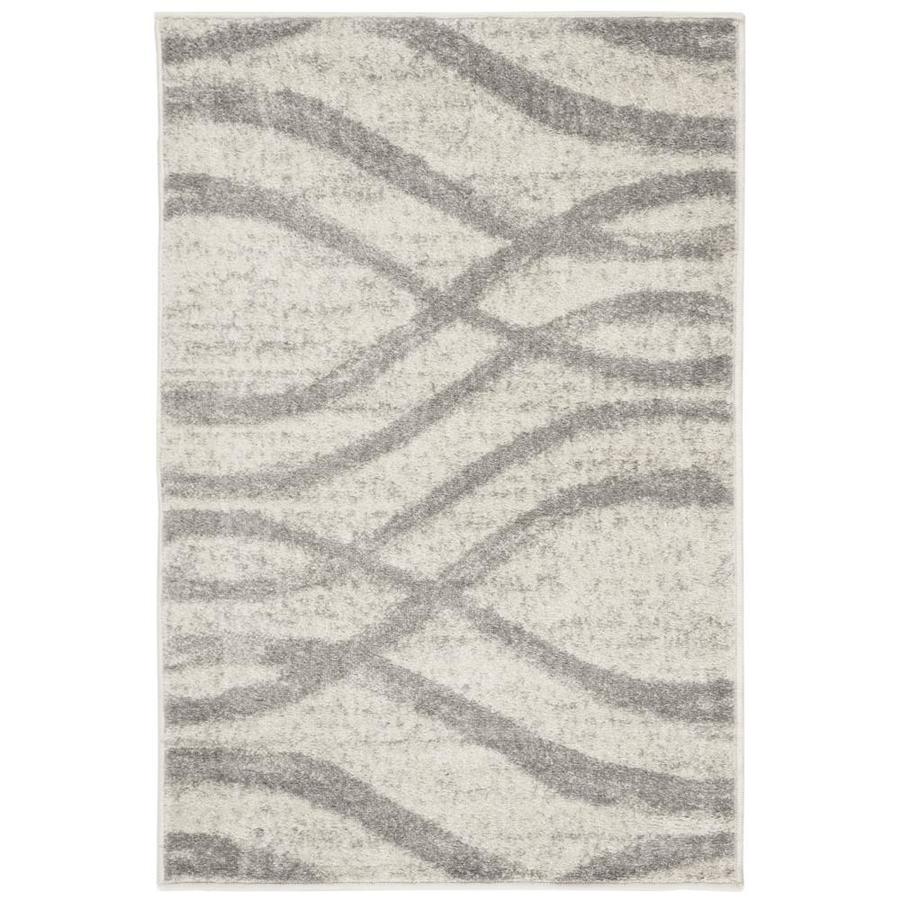 Safavieh Adirondack Rosten Cream/Gray Rectangular Indoor Machine-Made Lodge Throw Rug