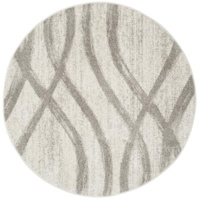 Safavieh Adirondack Rosten Cream Gray Round Indoor Machine Made - Cream 8 Ft Round Area Rug Safavieh Adirondack Rosten Cream Gray Round Indoor Machine Made - Cream 8 Ft Round Area Rug