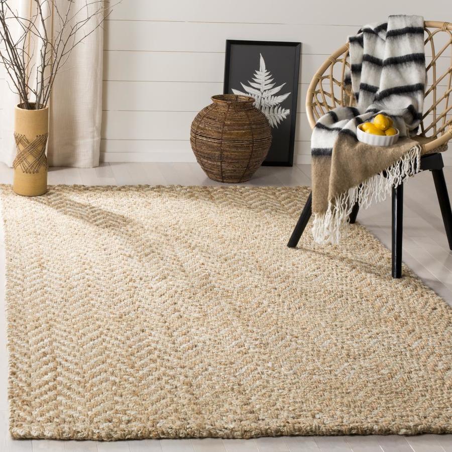 Safavieh Natural Fiber Ormond 10 x 14 Ivory/Natural Indoor Chevron ...