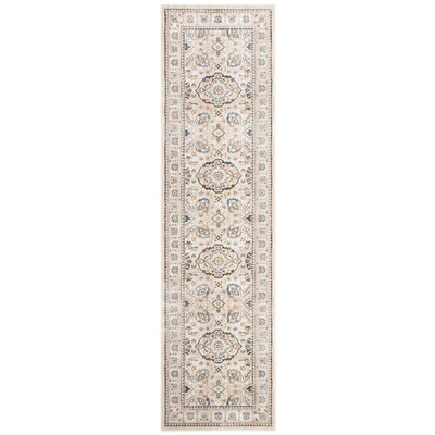 Safavieh Vintage Persian Karmiz 2 Ft In X 12 Ivory Light - 12 Foot Runner Rug Gray Safavieh Vintage Persian Karmiz 2 Ft In X 12 Ivory Light - 12 Foot Runner Rug Gray