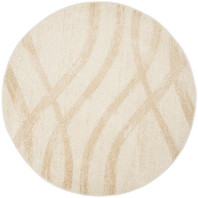 Safavieh Adirondack Rosten Cream Champagne Round Indoor Machine - Cream 8 Ft Round Area Rug Safavieh Adirondack Rosten Cream Champagne Round Indoor Machine - Cream 8 Ft Round Area Rug