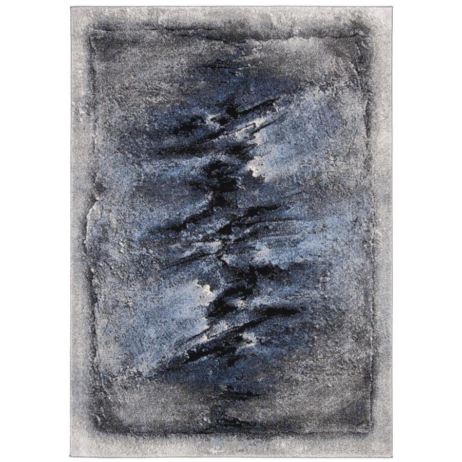 Safavieh Spirit Tacoma Blue Charcoal Rectangular Indoor Machine Made Safavieh Spirit Tacoma Blue Charcoal Rectangular Indoor Machine Made Area Rug Common 9 X 12 Actual Ft W L