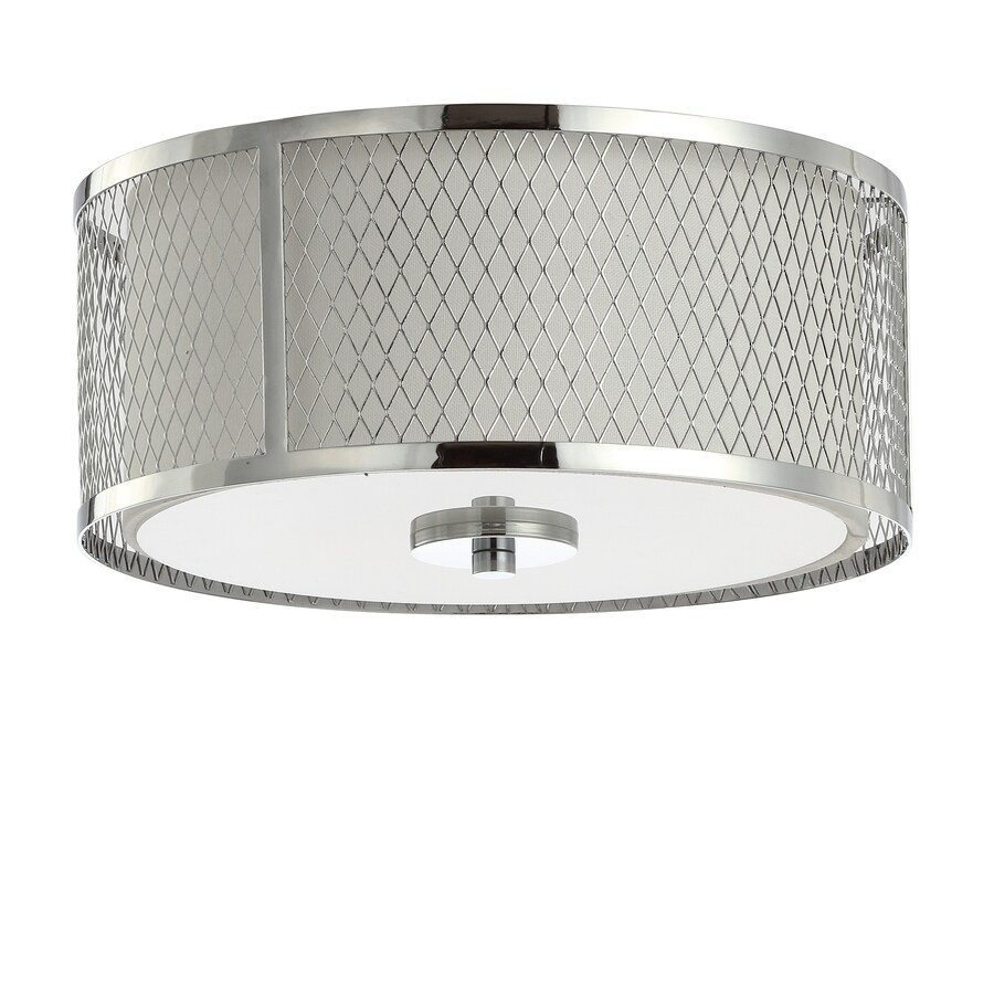 Braydon 12 In Chrome White Modern Contemporary Flush Mount Light