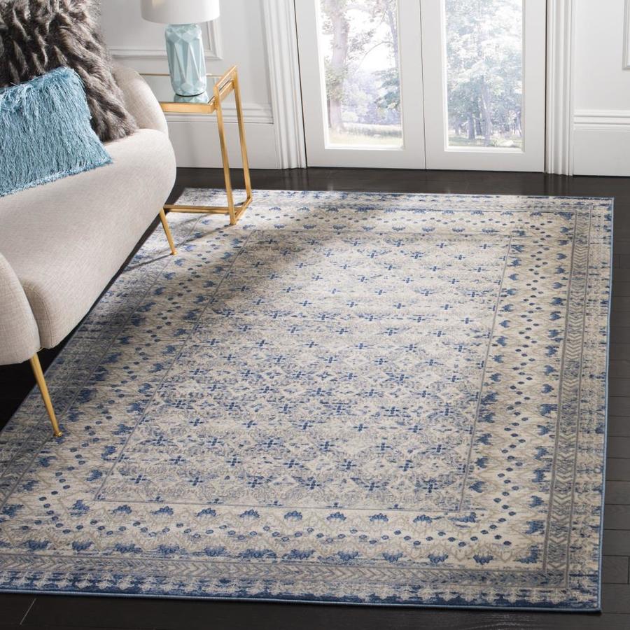 Safavieh Brentwood Reis 4 x 6 Light Gray/Blue Indoor Distressed ...