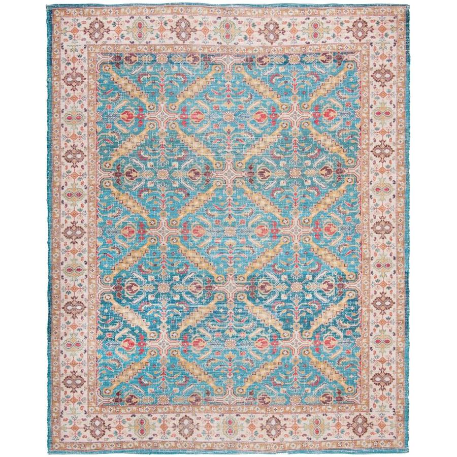 Safavieh Saffron Wesi Navy Creme Indoor Handcrafted Bohemian Safavieh Saffron Wesi Navy Creme Indoor Handcrafted Bohemian Eclectic Area Rug Common 8 X 10 Actual Ft W L