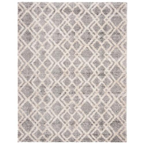 Safavieh Berber Mosaics Shag 8 x 10 Gray/Cream Indoor Geometric Mid ...