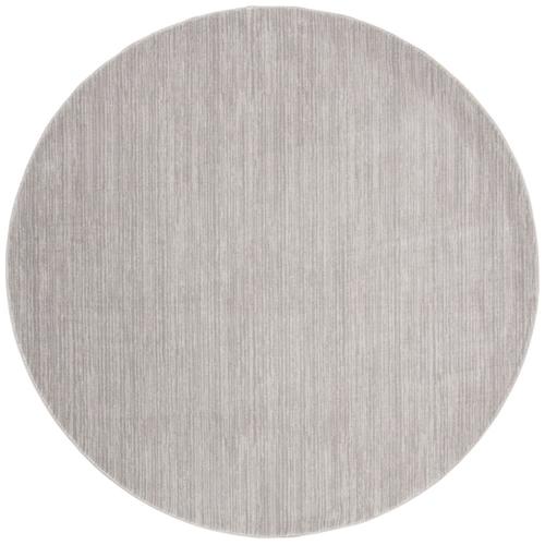 Safavieh Vision 7 x 7 Silver Round Indoor Stripe MidCentury Modern