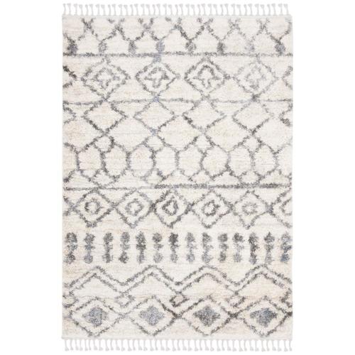 Safavieh Berber Fringe Obejo Shag Cream/Gray Indoor Moroccan Area Rug