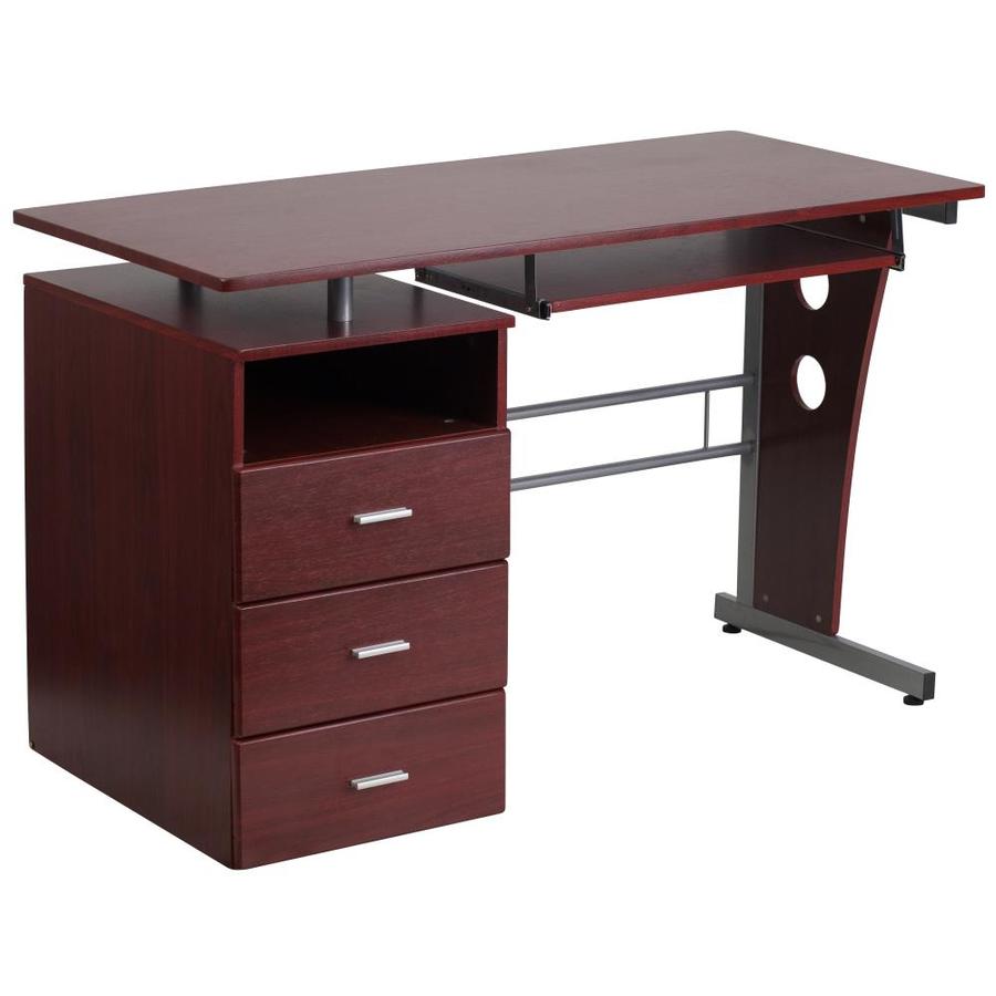 Flash Furniture Modern Contemporary Red Computer Desk At Lowes Com