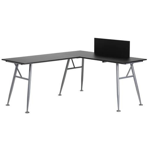 Flash Furniture Contemporary Black L Shaped Desk At Lowes Com