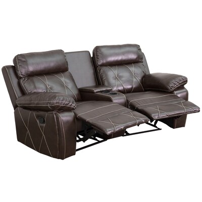 Flash Furniture Reel Comfort Series 2 Seat Reclining Brown Flash Furniture Reel Comfort Series 2 Seat Reclining Brown