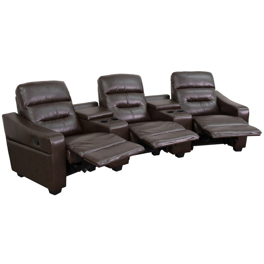 Flash Furniture Futura Series Modern Brown Faux Leather Reclining